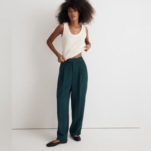 Madewell The Rosedale High-Rise Straight Dress Pants Smoky Spruce Women’s 12